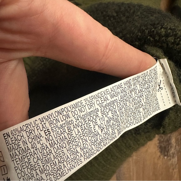 Green & Black Checkered Knit Crewneck Baggy Sweater - Picture 5 of 8